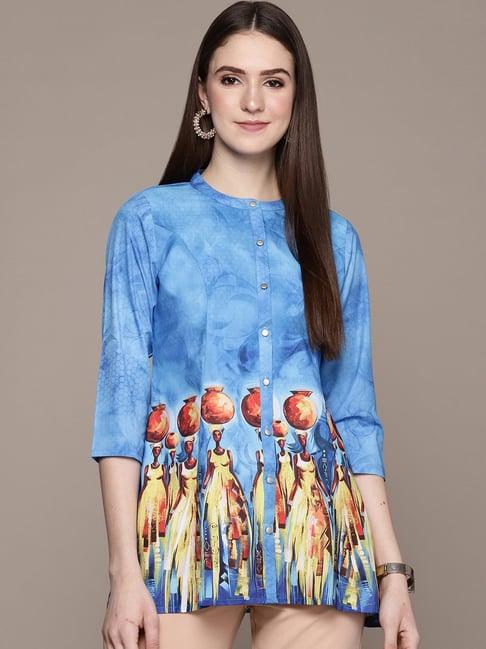 ziyaa blue printed tunic