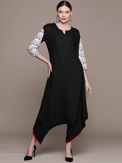 ziyaa black regular fit jumpsuit