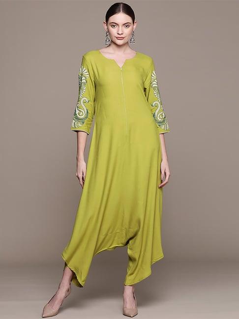 ziyaa green regular fit jumpsuit