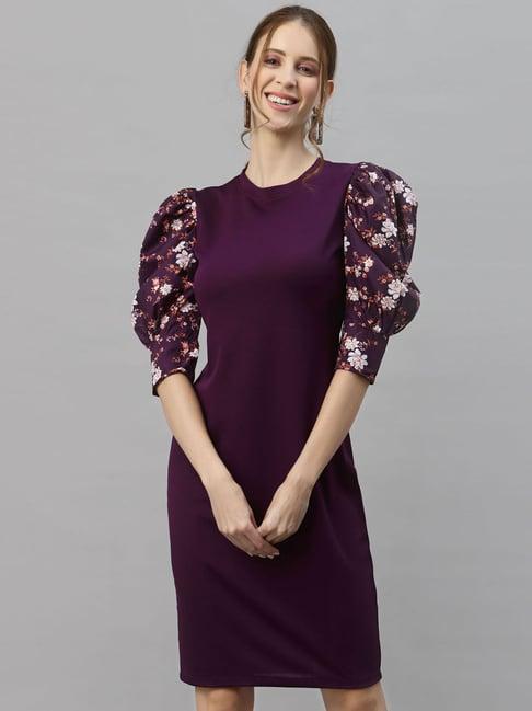 selvia purple shift dress