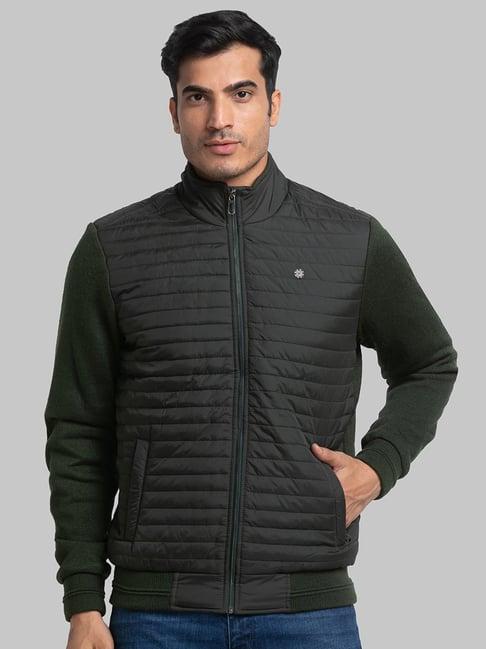 raymond green regular fit quilted jacket