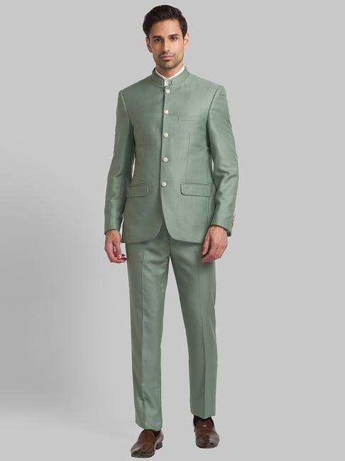 raymond green regular fit self pattern two piece suit