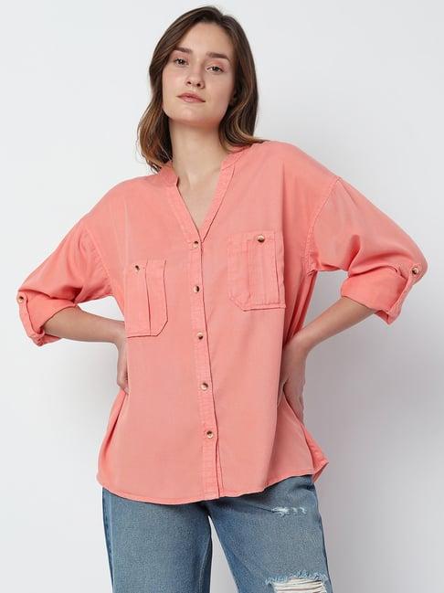 vero moda coral relaxed fit shirt