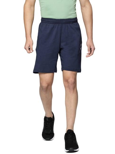 alcis navy regular fit sports shorts