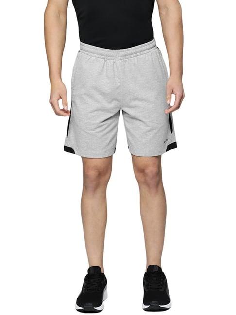 alcis light grey regular fit sports shorts