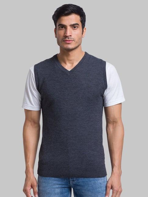 parx grey regular fit heathered sweater