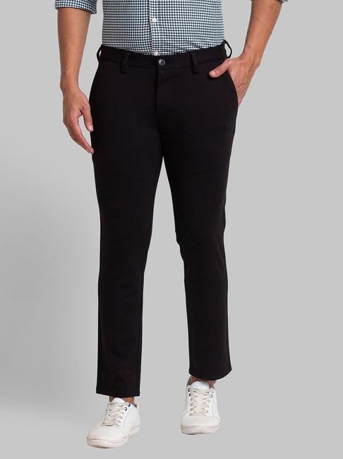 parx black super slim fit trousers