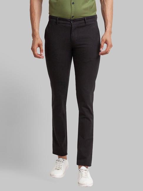 parx black super slim fit trousers