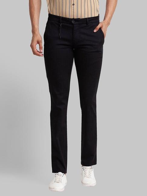 parx black super slim fit trousers