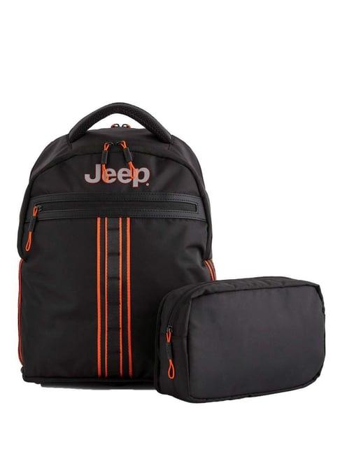 carpisa black alfa go jeep large laptop backpack