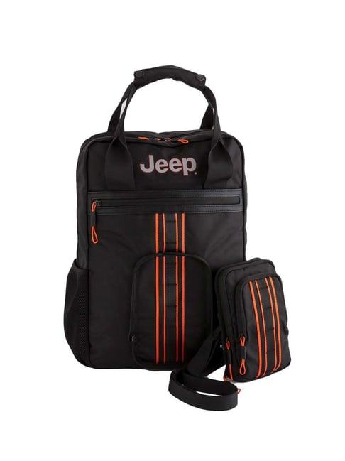 carpisa black alfa go jeep large laptop backpack