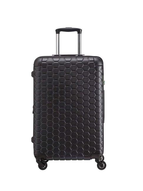 carpisa black rigid gotech green medium checked luggage