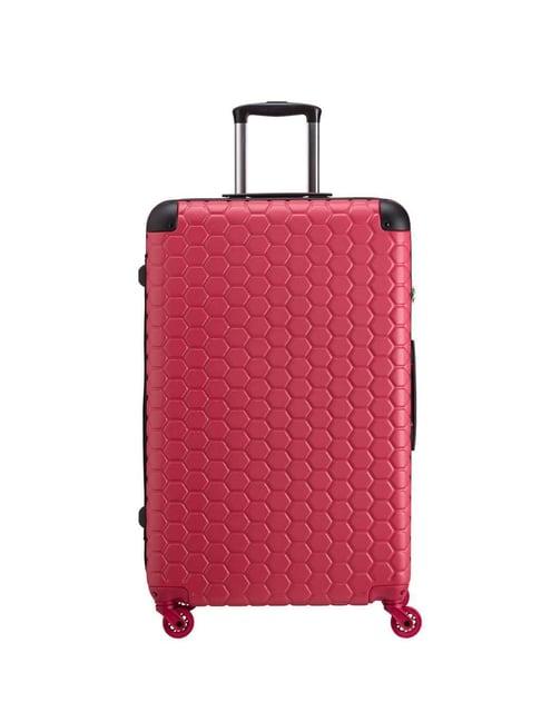 carpisa strawberry rigid gotech green large checked luggage