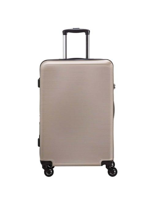 carpisa champagne rigid space go medium checked luggage