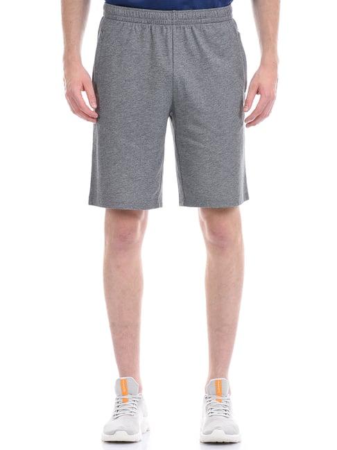 anta grey melange relaxed fit shorts