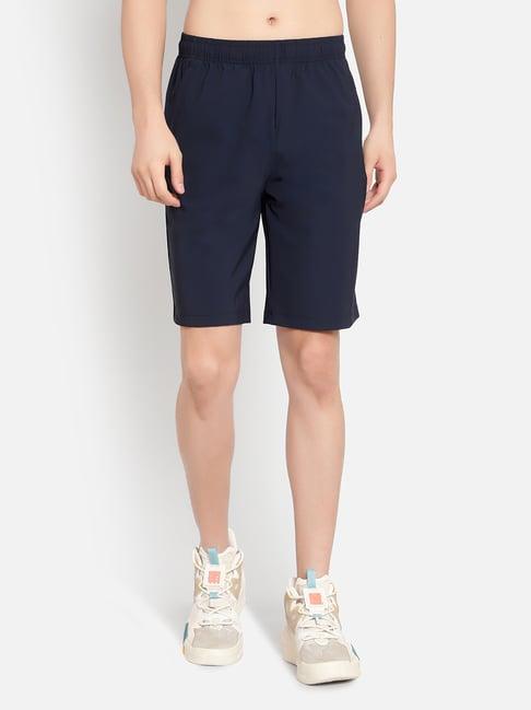 anta navy regular fit sports shorts