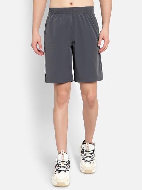 anta grey regular fit sports shorts