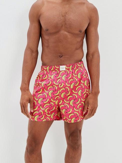 american eagle men pink bananas stretch boxer short