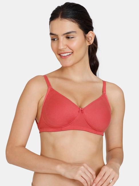 zivame rust cotton full coverage bra