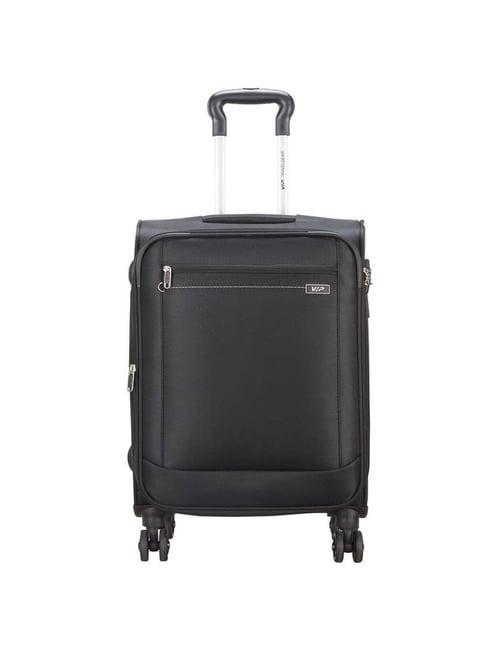 vip black small soft cabin trolley - 56 cm