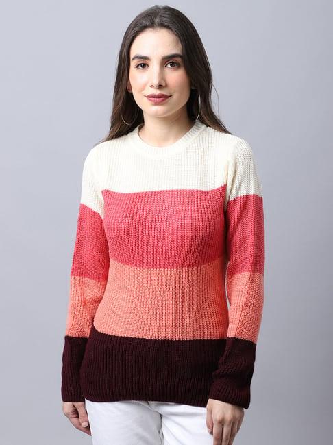 cantabil multicolor color block sweater