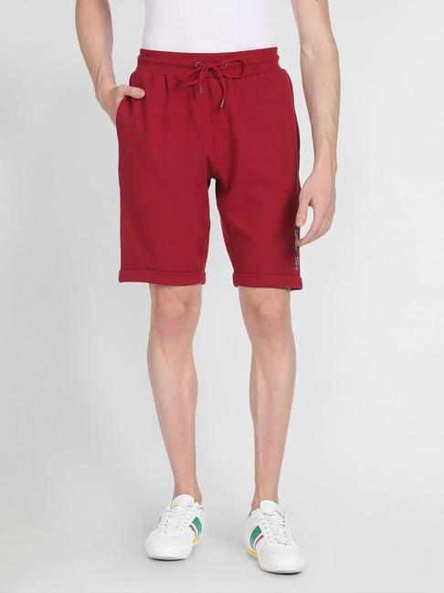 u.s. polo assn. maroon regular fit shorts