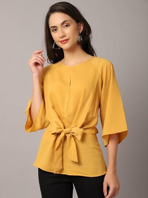 crozo by cantabil mustard top