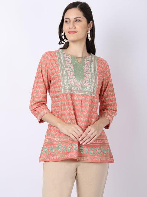 cantabil coral printed tunic