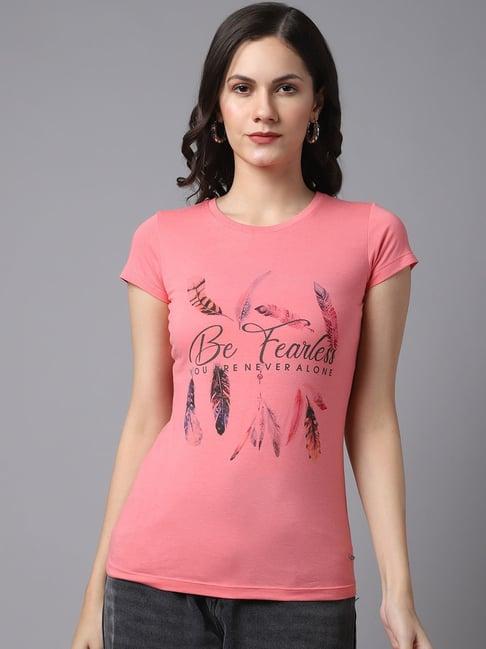 crozo by cantabil coral printed t-shirt