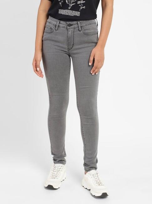 levi's 711 grey skinny fit mid rise jeans