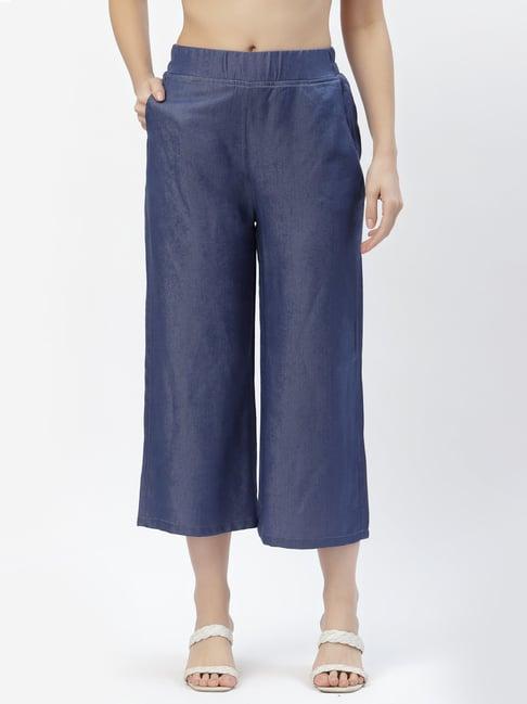 westwood blue mid rise culottes