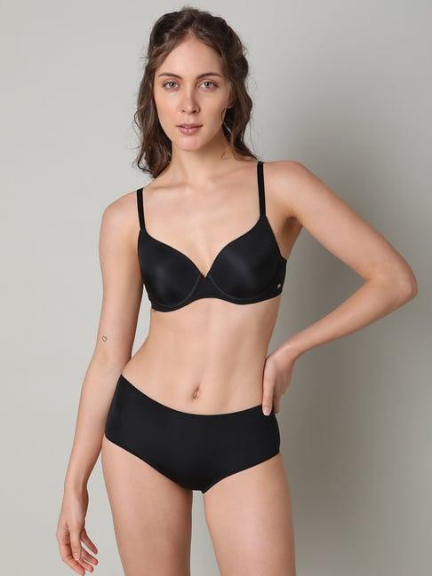 vero moda intimates black medium coverage t-shirt bra