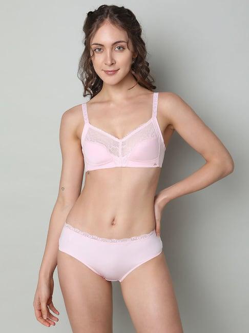 vero moda intimates pink lace full coverage bra