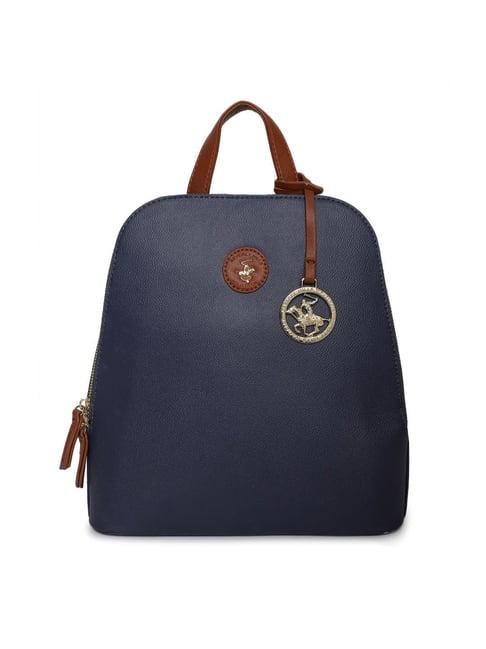 beverly hills polo club navy blue small backpack