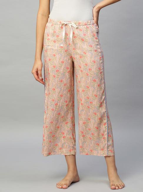 chemistry peach floral print pyjamas