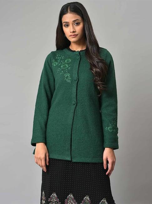 w green embroidered cardigan