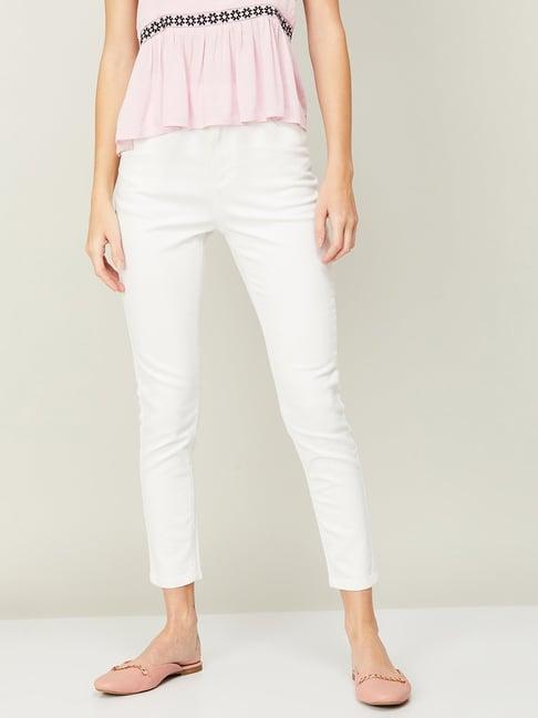 fame forever by lifestyle white mid rise jeans