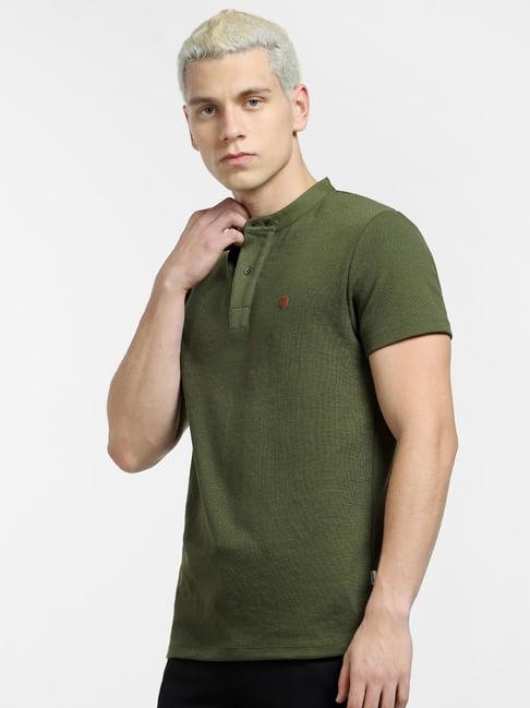 jack & jones olive slim fit t-shirt