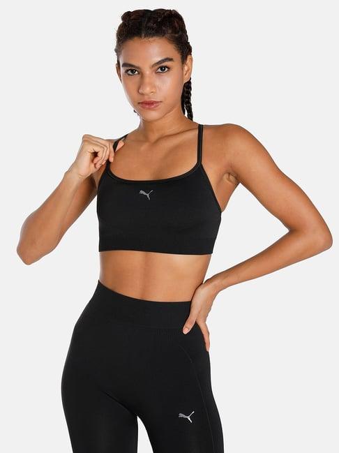 puma black sports bra