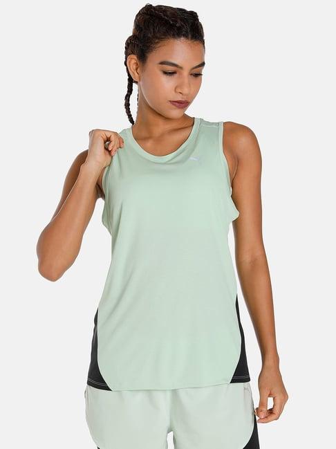 puma run favorite mint green tank top