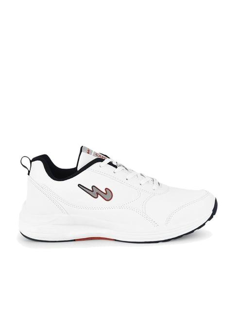 campus men's comet white running shoes