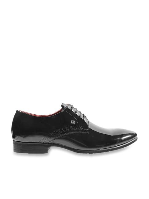 j. fontini by mochi men's black shoe lace-up