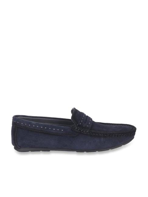 mochi men's blue casual loafers