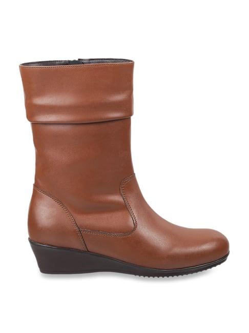 metro women's tan wedge booties