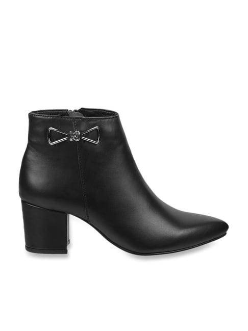 metro women's black casual booties