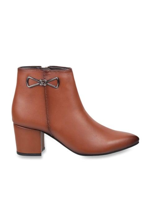 metro women's tan casual booties