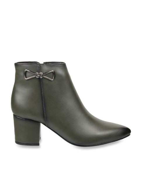 metro women's olive casual booties