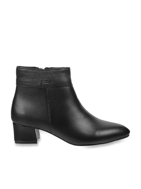 mochi women's black casual booties