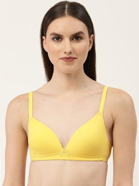 leading lady yellow full coverage t-shirt bra