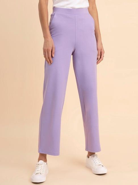 fablestreet women livin relaxed flared high-rise trousers